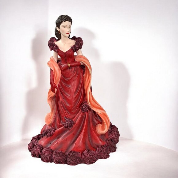 Gone With The Wind SCARLETT RED DRESS San Francisco Music Box Scarlett's - Picture 12 of 13